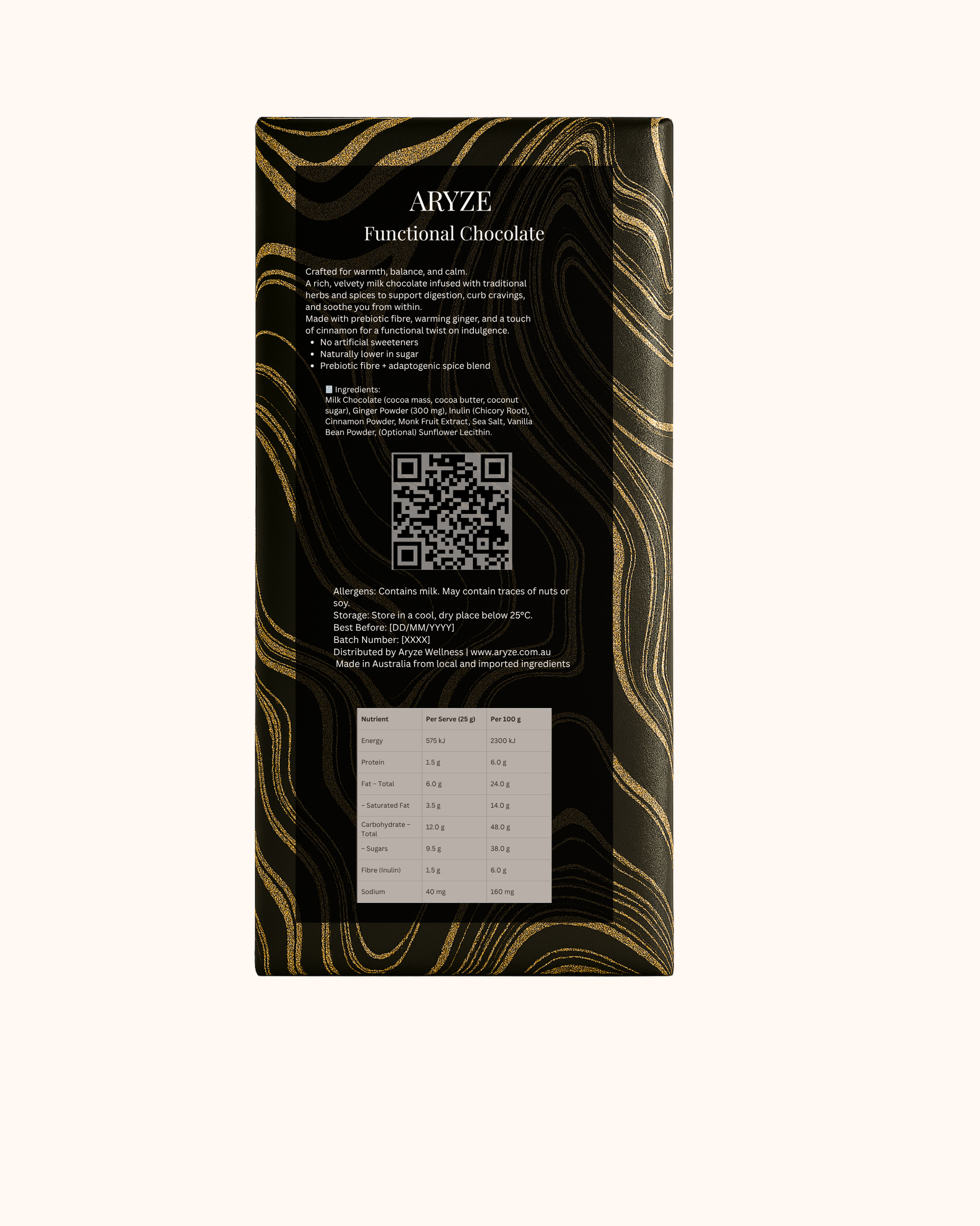 ARYZE Functional Chocolate – Milk (45%)
